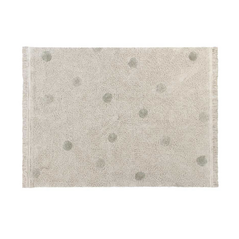 Washable Rug - Hippy Dots (Olive)