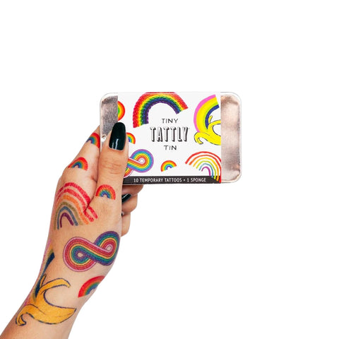 Tiny Temporary Tattoo Tin - Rainbow