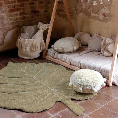 Washable Rug - Monstera Leaf Olive