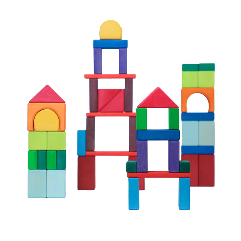 Grimm's 60 Colored Geo-Blocks