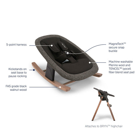 Nuna BRYN High Chair + Newborn Rocker Seat