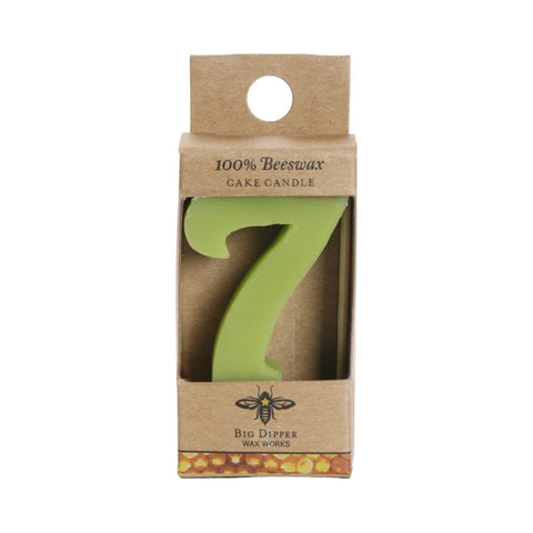 Beeswax Birthday Number Cake Candle - #7