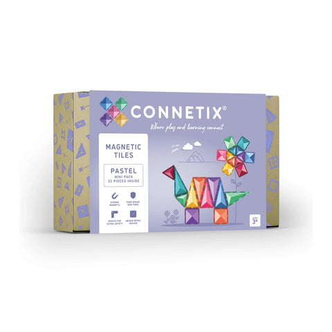 32 Piece Magnetic Tiles Mini Pack - Pastel