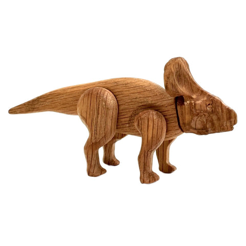 Wooden Protoceratops Dinosaur with Magnetic Joints