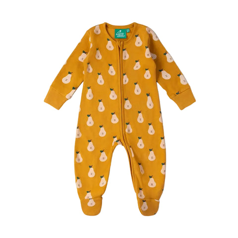 Summer Pears Zip Organic Babygrow
