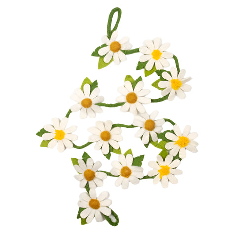 Multi-colored Flowers Felt Garland