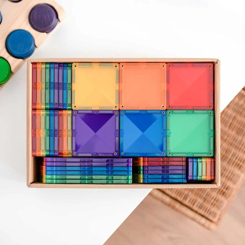 102 Piece Magnetic Tiles Creative Pack - Rainbow