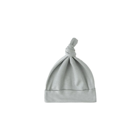 Knotted Baby Hat - Steel Blue