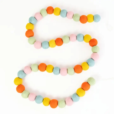 Pastel Rainbow Ball Garland