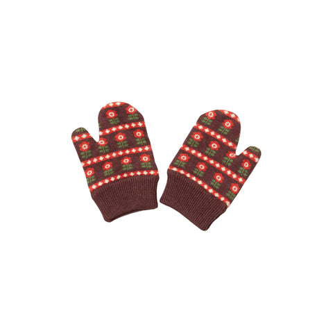 Collecting Flowers Knitted Mittens