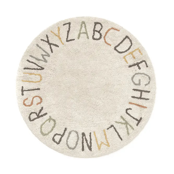 Washable Rug - Round ABC (Color/Letters) – Nesting House