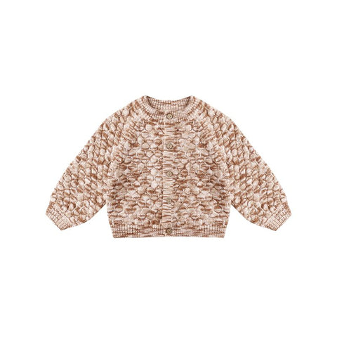 Bubble Knit Cardigan - Rose Speckle