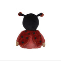 Plush toy shaped like a ladybug on a white background