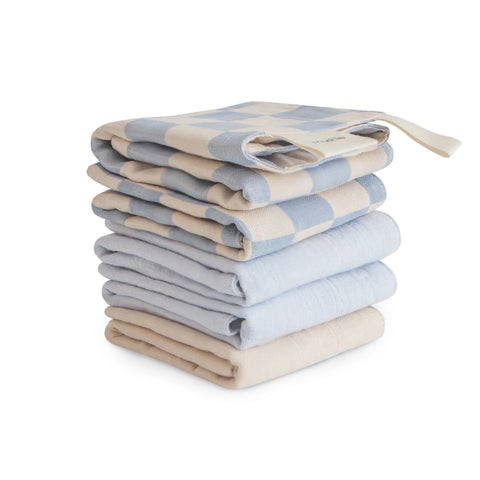 Organic Cotton Muslin Washcloths - 5 Pack