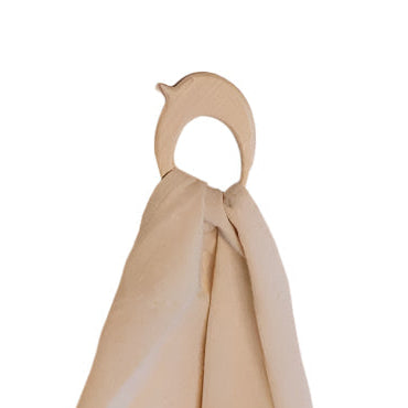 Linen + Maple Ring Teether - Desert Lark