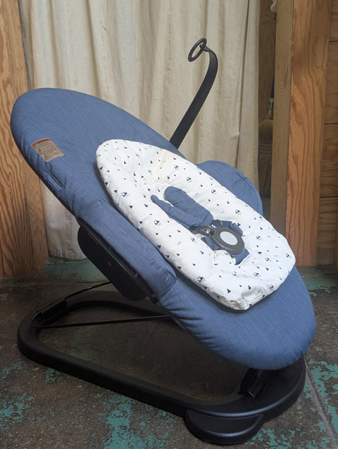 ♻ Stokke Steps Bouncer blue & white No58125