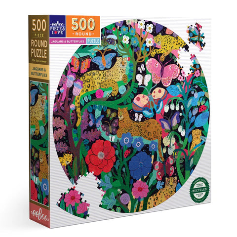 500 Piece Puzzle - Jaguars and Butterflies