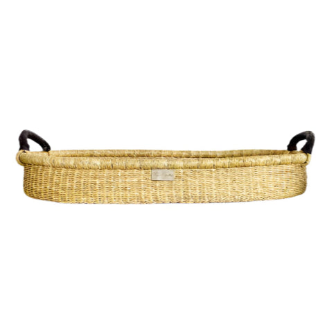 Changing Basket- Brown Handle + Natural