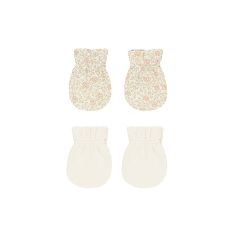No Scratch Mittens, Set of 2 - Primrose, Natural