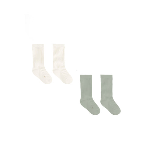 Socks Set - Natural, Sage