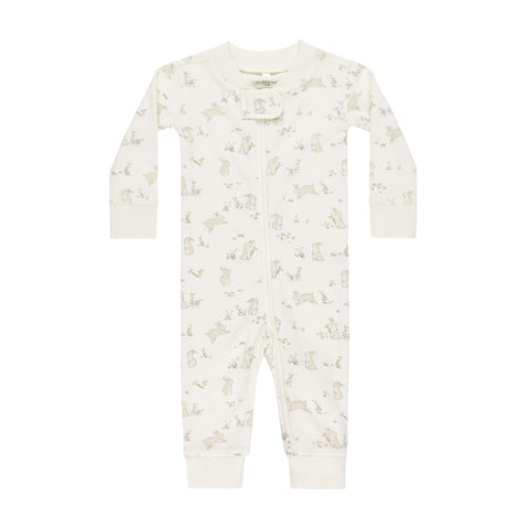 Zip Long Sleeve Sleeper - Bunnies