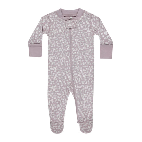 Zip Long Sleeve Sleeper Footie - Lavender Ditsy