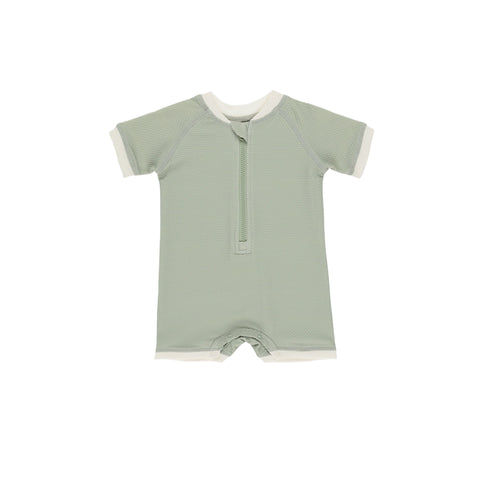 Zip Rashguard One-Piece - Sage