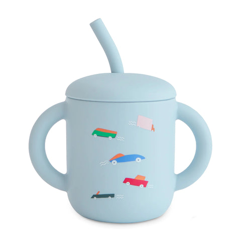 Silicone Training Cup + Straw