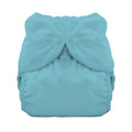 Blue cloth diaper with Snaps on a white background