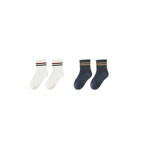 Stripe Socks, 2-pack - Ivory, Navy