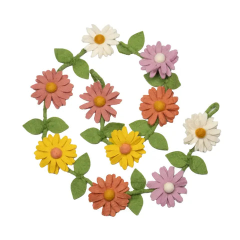 Pastel Flowers Felt Garland