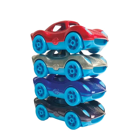 Recycled Metal Race Cars (Set of 4)