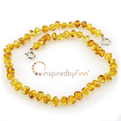 Baltic Amber Adjustable Anklet Apx 11" Golden Swirl