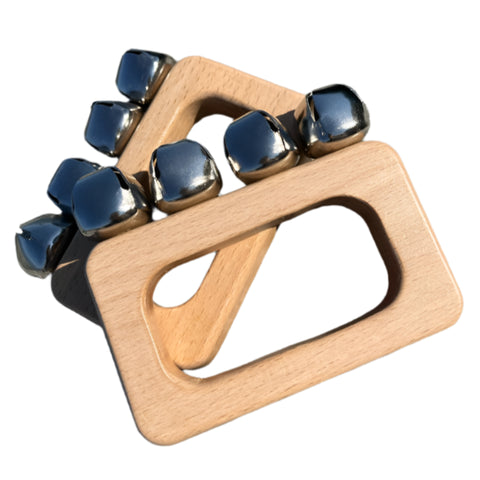 Handmade Wooden Hand Bell Shaker