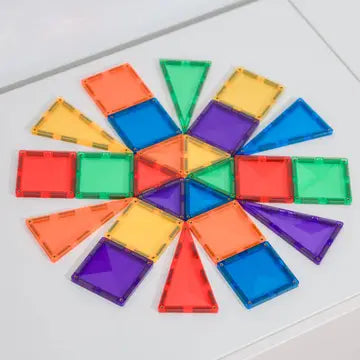 24 Piece Magnetic Tiles Mini Pack - Rainbow