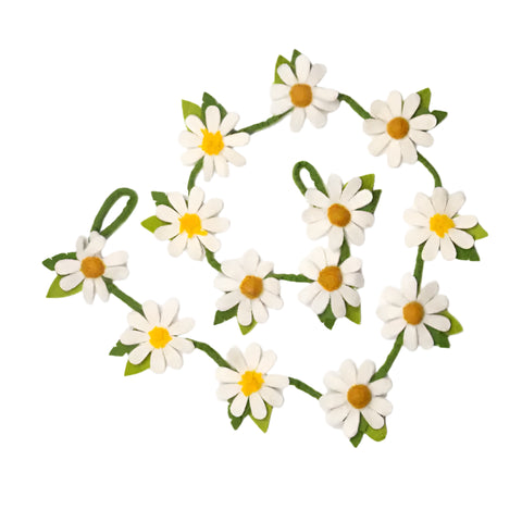 Multi-colored Flowers Felt Garland