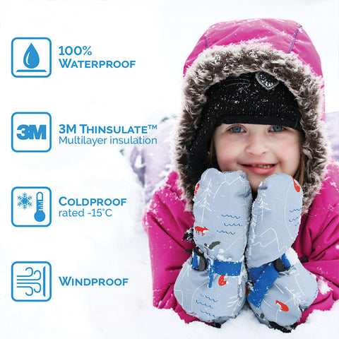 Toasty-Dry Waterproof Snow Mittens