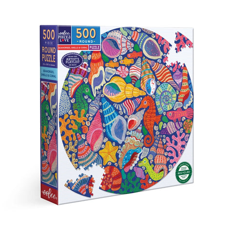 500 Piece Puzzle - Seahorses, Shells & Coral