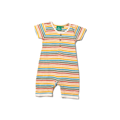 Cream Rainbow Organic Summer Romper