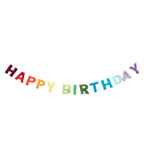 Wool Happy Birthday Banner