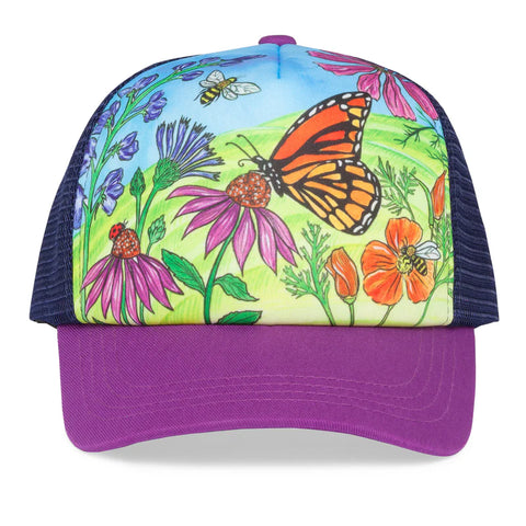 Kids Trucker Hat Butterfly and Bees