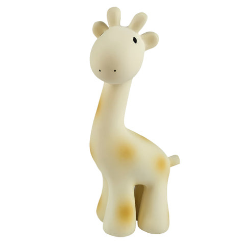 Natural Rubber Teether, Rattle and Bath Toy -Giraffe