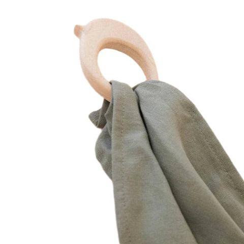 Linen + Maple Ring Teether - Acadian