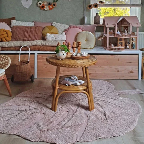 Washable Rug - Monstera Leaf Vintage Nude