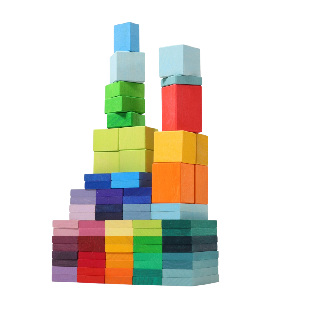 Caramel Block Color Building Grimm's Color Rally Building Blocks – Nesting House