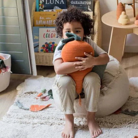 Knitted Cushion - Cathy the Carrot