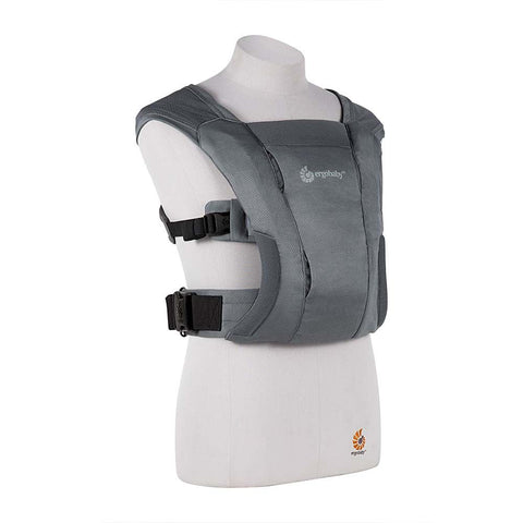 ergobaby embrace baby carrier in soft air mesh in washed black